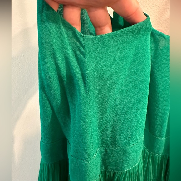 Anthropologie HD in Paris green spaghetti strap midi dress Size 12 petite - Picture 7 of 9